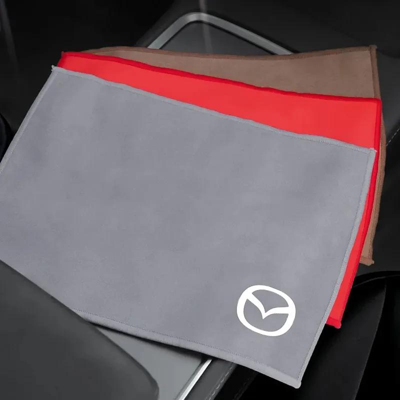 Microfiber Car Drying Towel Suede Coral Velvet Car Cleaning Cloth For Mazda 2 3 4 5 6 7 8 323 626 CX3 CX5 CX7 CX9 RX8 MX3 MX5 NH8