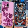 Чехол для Samsung J3 J5 J7 2017 Чехол Милый Мультяшный Кот Модные Цветы Задняя Крышка Для Samsung Galaxy J7 2017 Чехол для Телефона