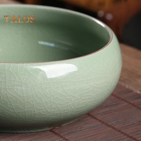 Чаша для лотоса, керамическая ретро-чаша для лотоса, держатель для гидропонных растений, однотонный глазурованный цветочный горшок для водных растений, чаша для нарцисса, лотос