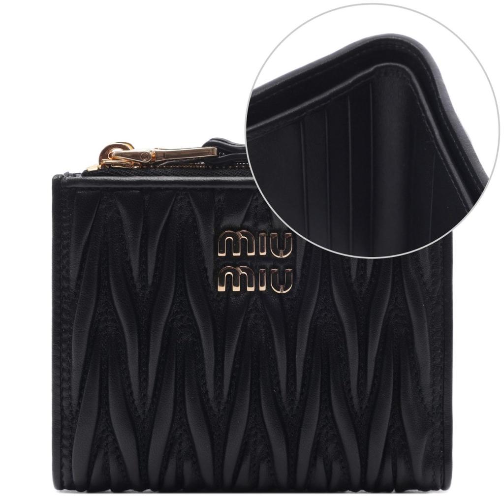 [Miu Miu] 26SS Women's Matelassé Small Bi-fold Wallet (5ML024 AFPP F0002 26S)