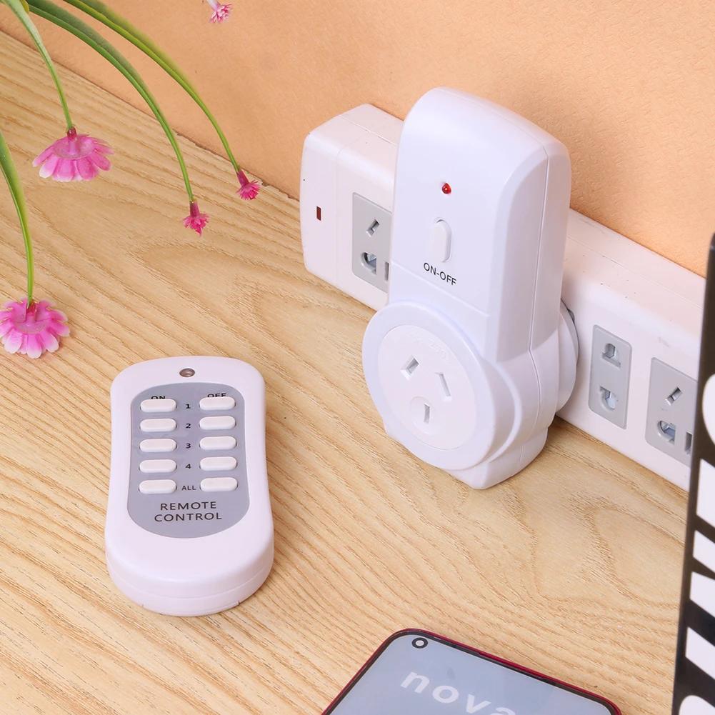 Беспроводной пульт дистанционного управления 433,92 МГц 240 В 50 Гц 10 А Беспроводная розетка с дистанционным управлением Портативная умная розетка для дома и кухни