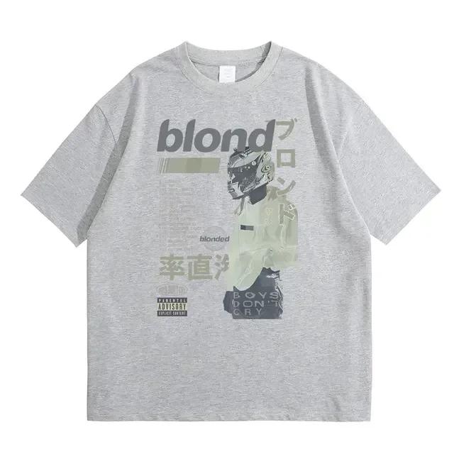 Лучшая футболка известного рэпера Фрэнка, мужская футболка в стиле хип-хоп с блондином, футболка Ocean Oversize для мужчин и женщин, модная футболка в стиле рэп в винтажном стиле, уличная одежда