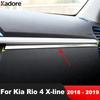 Накладка на панель центральной консоли и приборную панель автомобиля для Kia Rio 4 X-line 2018, аксессуары, декоративные элементы из нержавеющей стали для интерьера