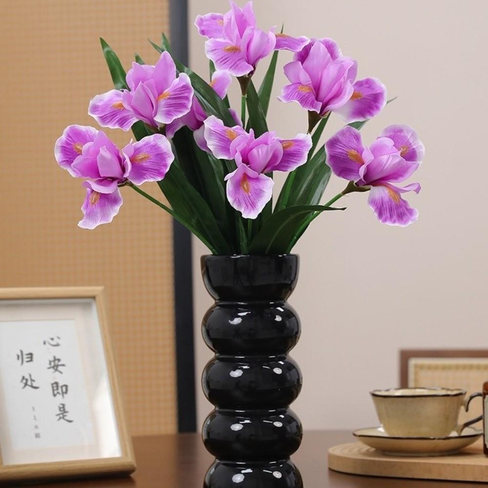 Искусственная ветка ириса с эффектом Real Touch, реалистичная поддельная ветка цимбидиума для гостиной