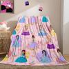 Black Girl Blanket, Kids Blankets for Bedroom, African Girls Blankets Gifts for Kids Purple Soft Throw Blanket, Throw Size 50" x 60" (130 x