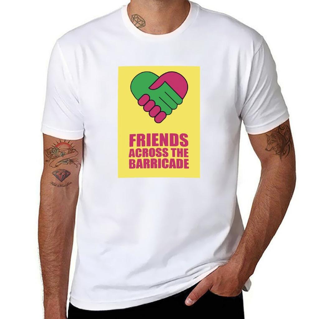 Friends Across The Barricade Tshirt Basic Casual Wear Short Sleeve Top Tshirt