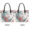  Boho Floral Moon Printed Canvas Tote Bag