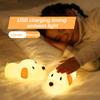 Светодиодный ночник с милой собакой и таймером, бесступенчатая регулировка яркости, сенсорный датчик, ночник, прикроватный светильник, украшение для спальни