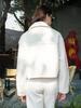 European & American Women's Short Lapel Zipper Woolen Coat - Versatile, Fashionable, and Trendy for Spring & Autumn.