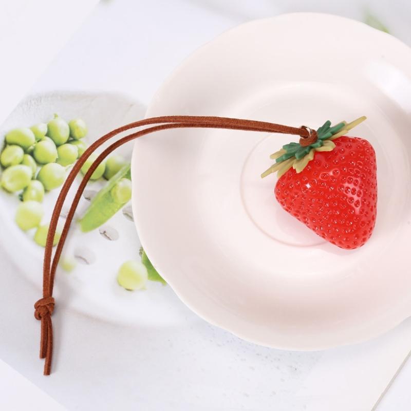 Strawberry Charm Keychain Adorable Pendant Perfect For Phone Lanyard Bag Accessories