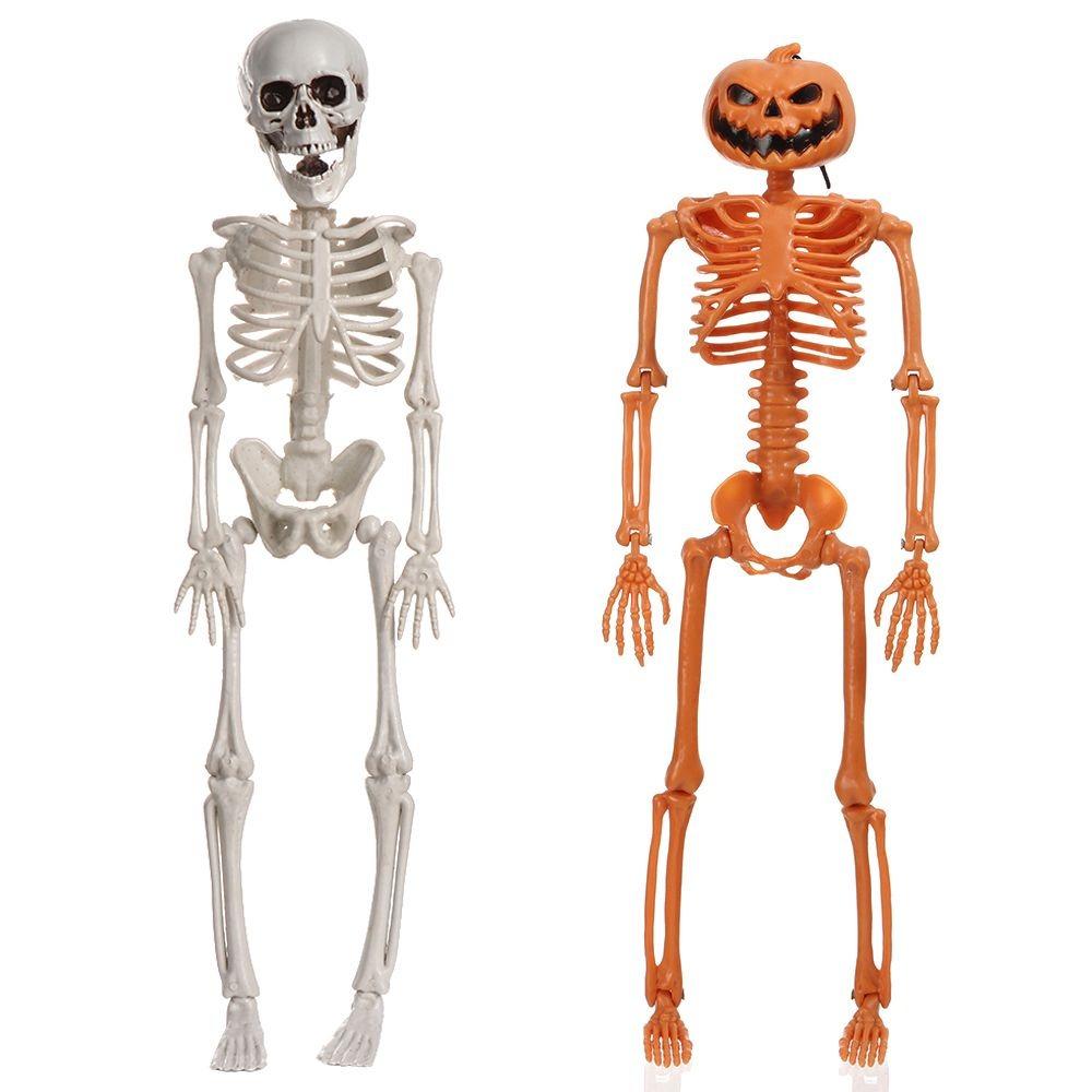 40CM Halloween Human Skeleton Plastic Bone Model Creative Body Figurine Outdoor Indoor