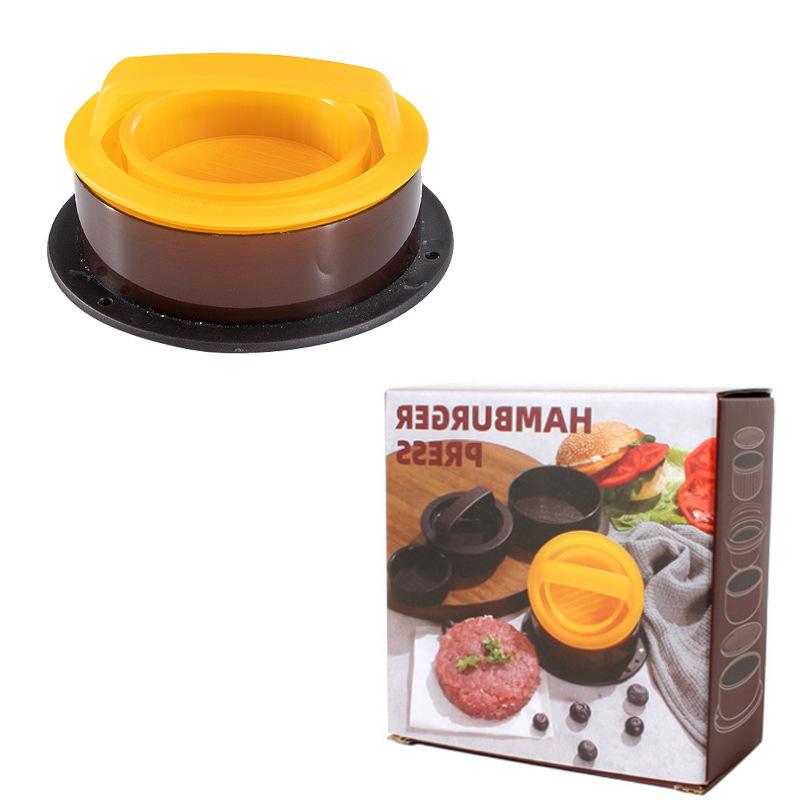 3 In 1 Round Shape Non-Stick Stuffed Hamburger Mold Beef Veggie Hamburger Meat Press Making Meat Presses Blotting Oil Paper