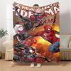 Custom Name Deadpool Movie Poster blanket for Couch & Bed, Plush Cozy Fuzzy Blanket Super Soft & Warm Blankets for Fall and Winter. 090819