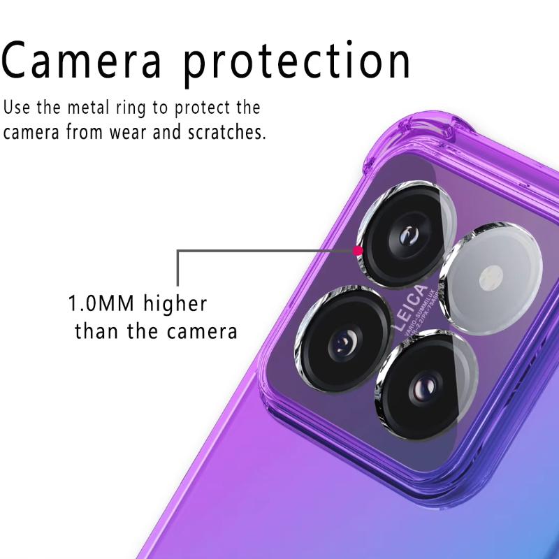 Градиентный чехол для телефона POCO X7 Pro X 7 X7Pro, противоударный силиконовый полупрозрачный мягкий защитный бампер с подушками безопасности для POCO M7pro M6 Pro 5G M5S