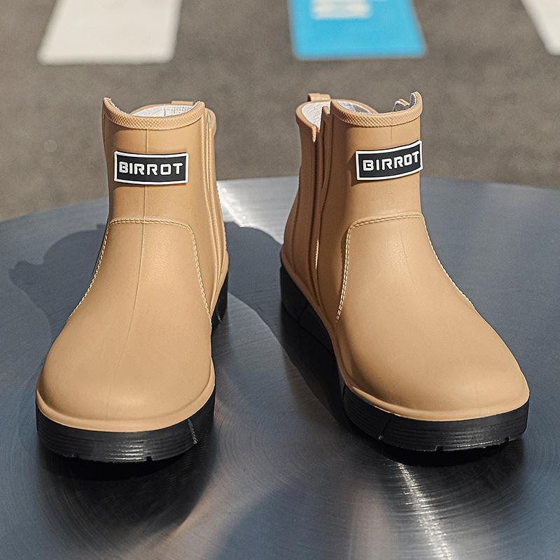 Мужская уличная мода Низкие Нескользящие Водонепроницаемые Ботинки Резиновые сапоги