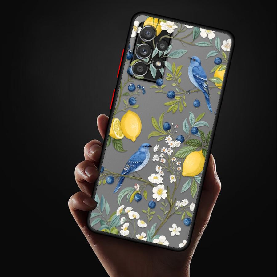 Креативная чехол-накладка с рисунком ветки для Samsung Galaxy A54 A52S A72 A73 A33 A34 A36 A56 A55 A35 A53 A16 A15 A17 A52 A14 A23