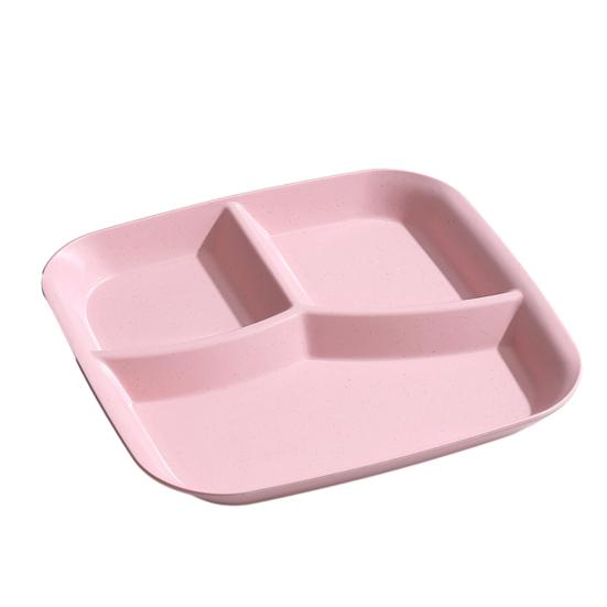 Rectangle Dinner Plate 3 Compartments Food Grade PP Dishwasher Safe Adults Kids Breakfast Snack Vegetable Meal Food Serving Dish Kitchen Supplies