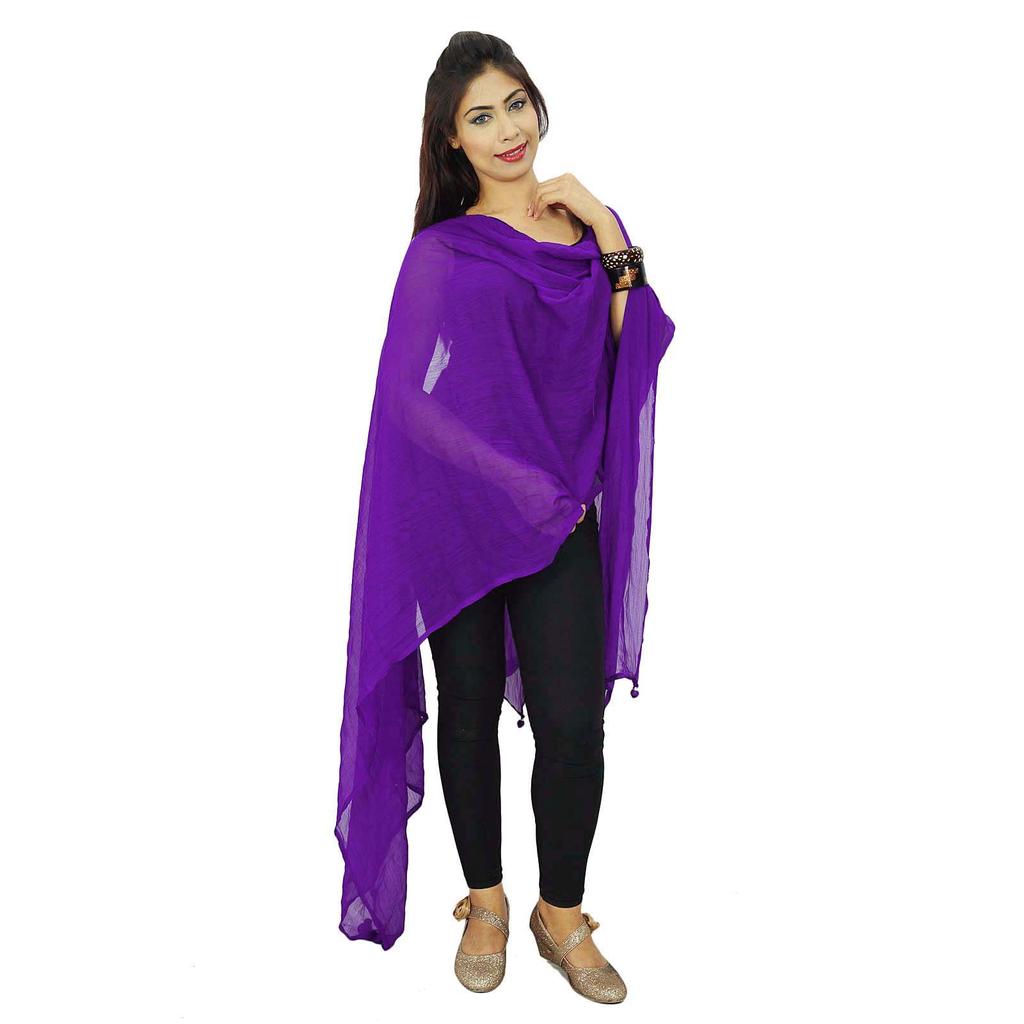 Длинный палантин из шифоновой смеси Dupatta Neck Wrap Женские индийские шарфы Chunni