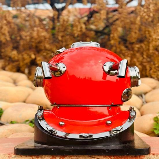 Diving Helmet  Nautical   Red Coating Finish Deep Sea Divers Helmet  Nautical Marine  Scuba Diving Helmet Best Gift Item
