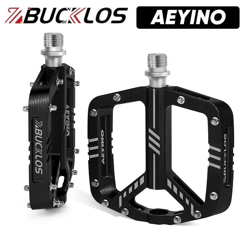 BUCKLOS AEYINO Mountain Bike Pedals CNC Aluminum Alloy Ultralight Bicycle Pedal Non-slip 3 Bearings Road Mountain Bike Pedals