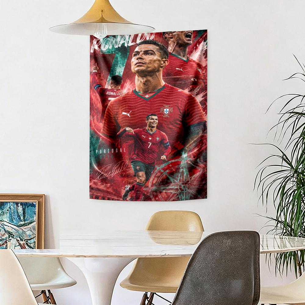 Cristiano Ronaldo Retro Tapestry Nordic Minimal Suitable For Studio Wall Bedroom Reading Corner All Season Exotic Pattern