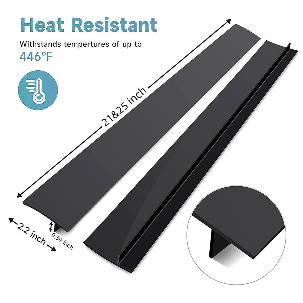 2 шт. в упаковке для кухонной плиты, заглушка для зазора 21 и 25 дюймов - силиконовая защита от протечек для плиты, духовки, стиральной машины, сушилки, стиральной машины