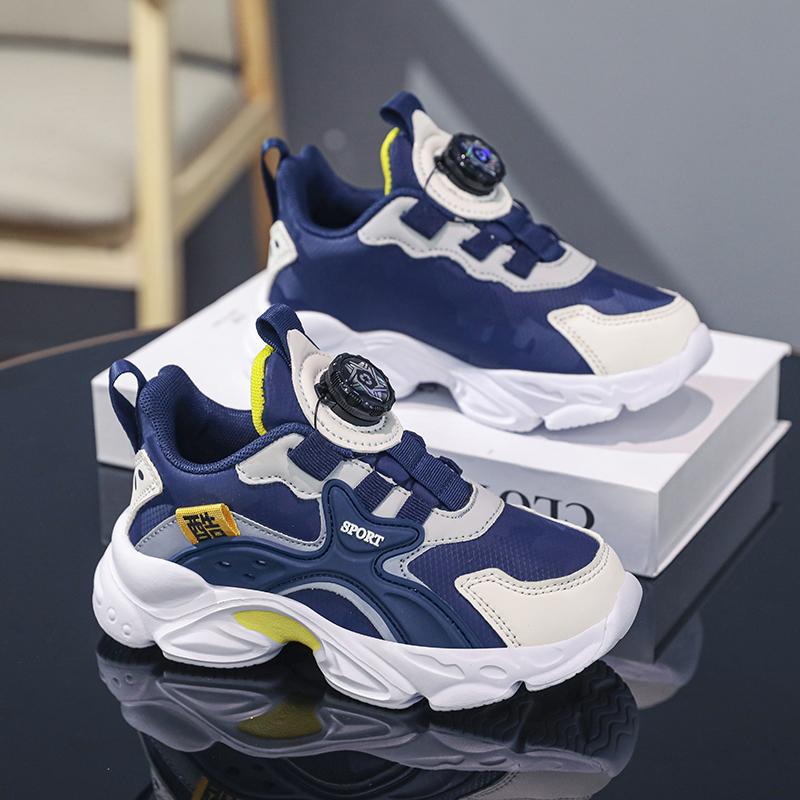 Kids Sneakers Fashionable Boys Sneakers Rotating Buttons Girls Sneakers Kids Platform Sneakers Sneakers for Boys