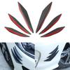 6 шт./комплект Универсальные автомобильные сплиттеры-крылышки для бампера Черный Карбон Передний бампер Губа Разделитель Ребро Воздушный Летающий Спойлер Аксессуар для комплекта кузова автомобиля