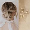 Elegant Xiuhe Headdress: Simple Chinese Bridal Hairpin for Wedding Cheongsam with Retro Bun Accessories
