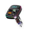 Автомобильное зарядное устройство Bluetooth 5.3 FM-передатчик Hands-free Call MP3-плеер 36 Вт PD QC3.0 адаптер для быстрой зарядки с разноцветными огнями
