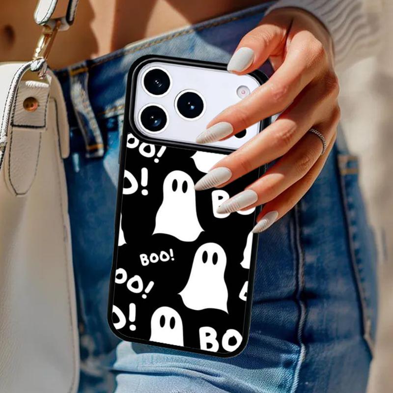 BOO Хэллоуинские призраки Чехол для телефона Для iPhone 17 Air 14 15 13 12 Max Чехол Для Apple 14 15 16 16e 11 Pro Max Plus Coque