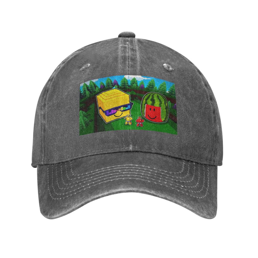 Sunny And Melon Denim Cap Casual Baseball Caps Adjustable Hat Summer Unisex Baseball Hats