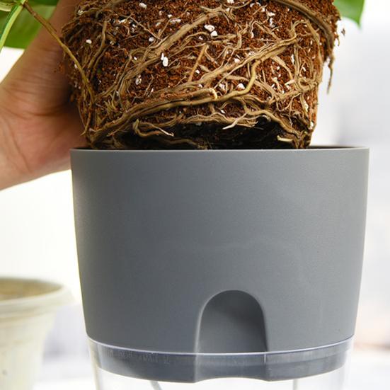 Цветочный горшок Высокопрочный Небьющийся Пластиковый Декоративный Самополивающийся Цветочный Контейнер для Дома