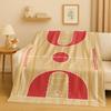 Classic Basketball Court Art Flannel Blanket,Ultra Soft Warm Plush Throw for Home Bedroom Bed Sofa Cover Travel Camping  Gift