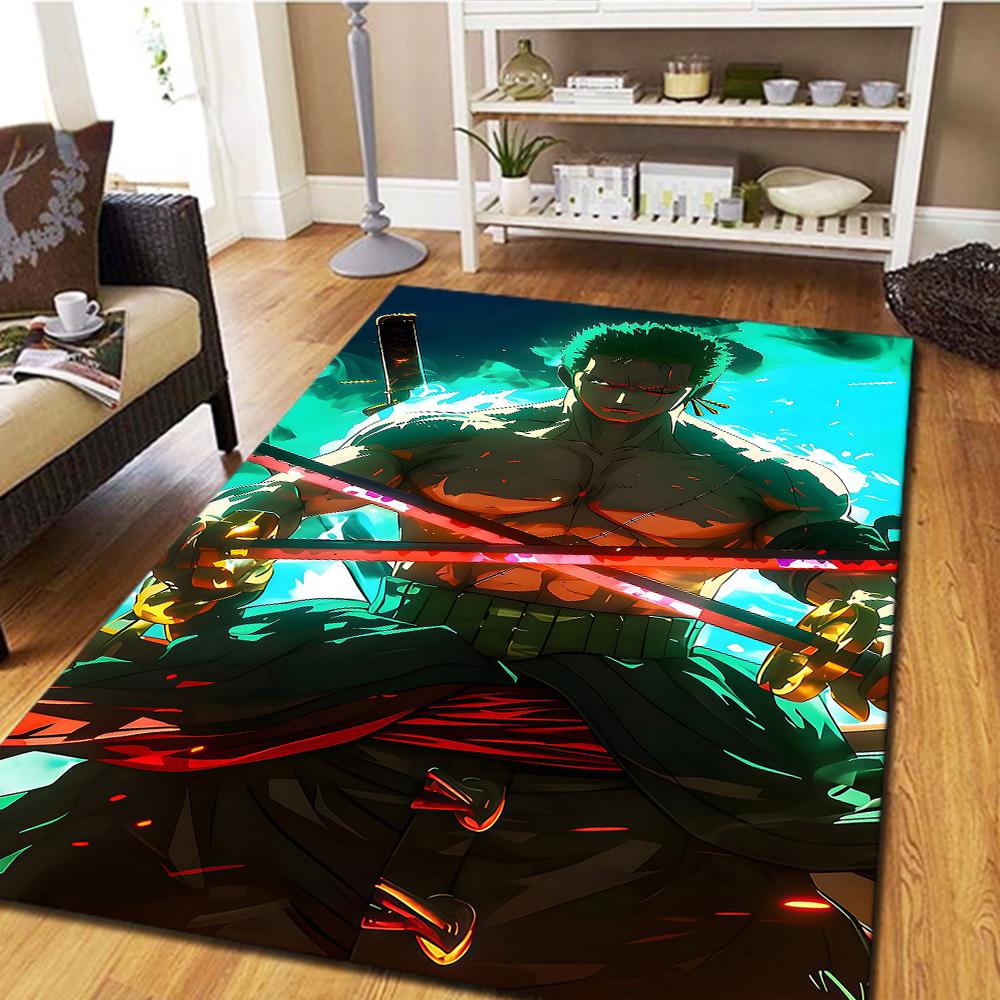 Roronoa Zoro Digital Print Carpet, Bedroom Play Mat, Home Decor Floor Rug, Cool Movie Themed Mat -HYQ80