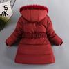Girls' Winter Clothing Velvet Padded Thickened Coat Fashion Girl Cotton-Padded Jacket