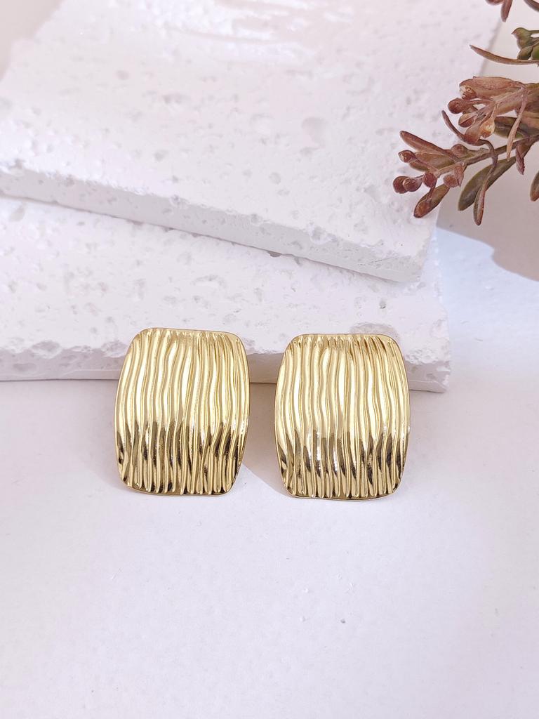Cute Heart Stud Earrings for Women, Irregular Geometric Bow Square Rectangle Earrings Summer Stainlees Steel Jewellery for Women