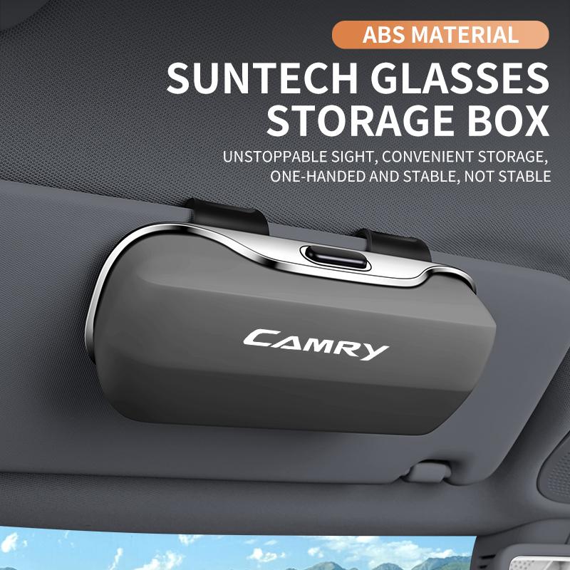 Car Eyewear Case Box Sunglasses Holder Sun Visor Storage Protective Frame Box Glasses Clip Portable For Toyota Camry