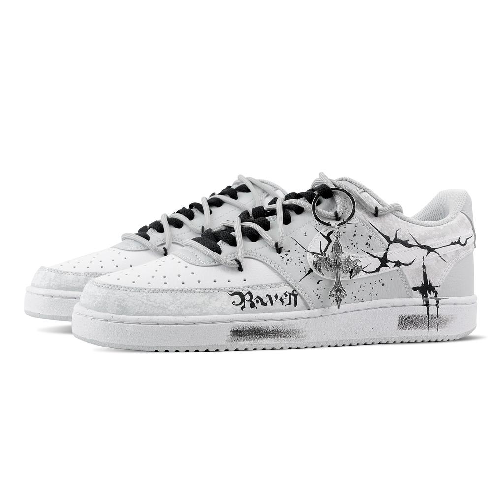 Nike Court Vision Terror Thorn, Heart Box Устойчивые к истиранию Низкие Скейтбордические кроссовки Мужские Светло-серые HM9862-002(Команда773--)
