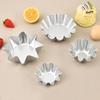 1/4Pcs Sunflower Egg Tart Mold Aluminum Alloy Mini Pie Pan Baking Tarts Muffins Cupcakes Mold Reusable Kitchen Tool