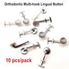 Стоматологические ортодонтические лингвальные пуговицы Лингвальные насадки Мульти-крючок Моноблок Склеиваемая пуговица Материалы орто-брекетов