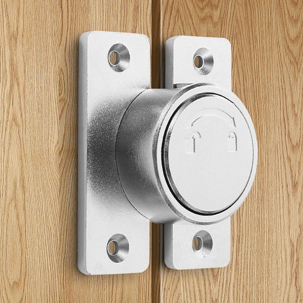 New Zinc Alloy Anti-theft Buckle 90°/180° No Punching Sliding Door Latch Anti-theft Hardware Door Buckle Door
