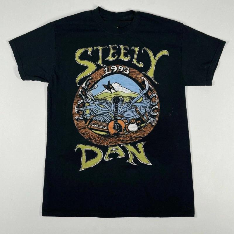New Summer Vintage Arrival T Shirts Steely Dan Band Shirt Unisex Cotton Concert Harajuku Unisex Women T Shirt