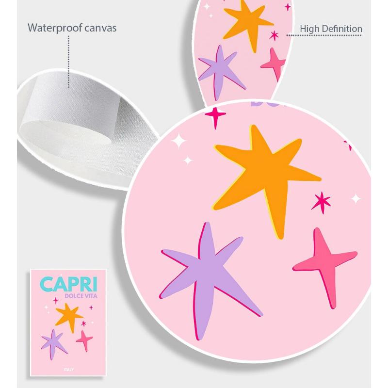 Color Travel City Abstract Posters Prints Ibiza Bondi Miami Palms Mykonos Wall Art Canvas Painting Pictures Bar Hotel Room Decor