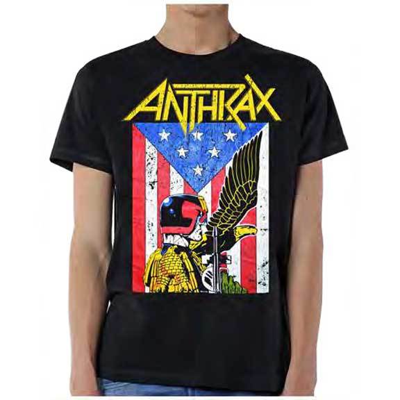 Anthrax American Flag Eagle Soldier Graphic T-shirt