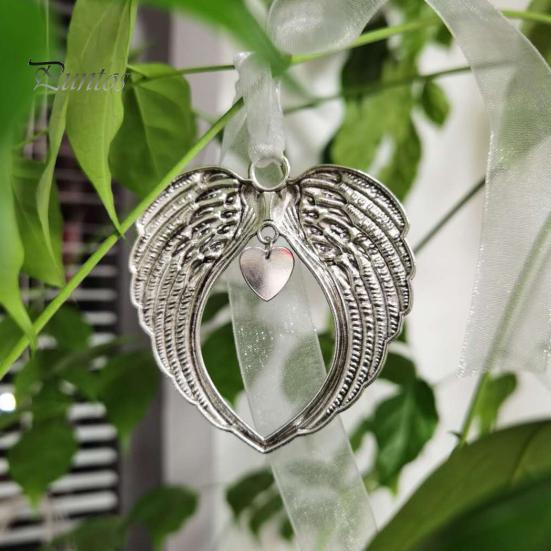 Рождественский мемориальный орнамент с крыльями ангела и ремешком, подвесной кулон в виде рождественской елки, подарок сочувствия