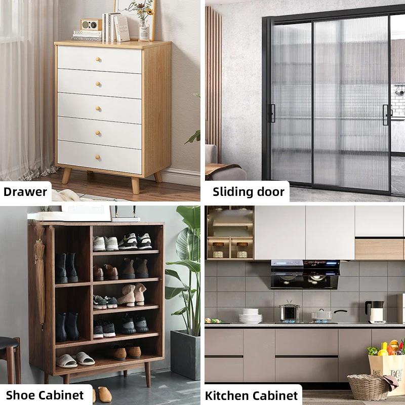 KAK 3 Digit Security Cabinet Password Locks Non-Punch Keyless Door Lock Latch Combination Code Child Safety Lock Anti-theft 4