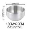 Korean Kimchi Bowl 304 Stainless Steel Double Rice Bowl Soup Bowl Steamed Rice Bowl Children's Anti-Scalding Rice Bowls