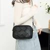 Leather Fashion Women's Bag New Diamond Square Bag First Layer Cowhide Woven Shoulder Bag Messenger Bag Women
