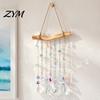 Hanging Crystal Decor Wind Chime Pendant, Glittering Sun Catchers with Long Garden Decoration Tassel, Sophisticated Ornament for Living Room